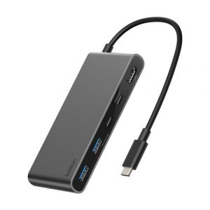 Belkin Hub USB-C 7-en-1 – HDMI 4K, USB-C 100W, USB-A, SD