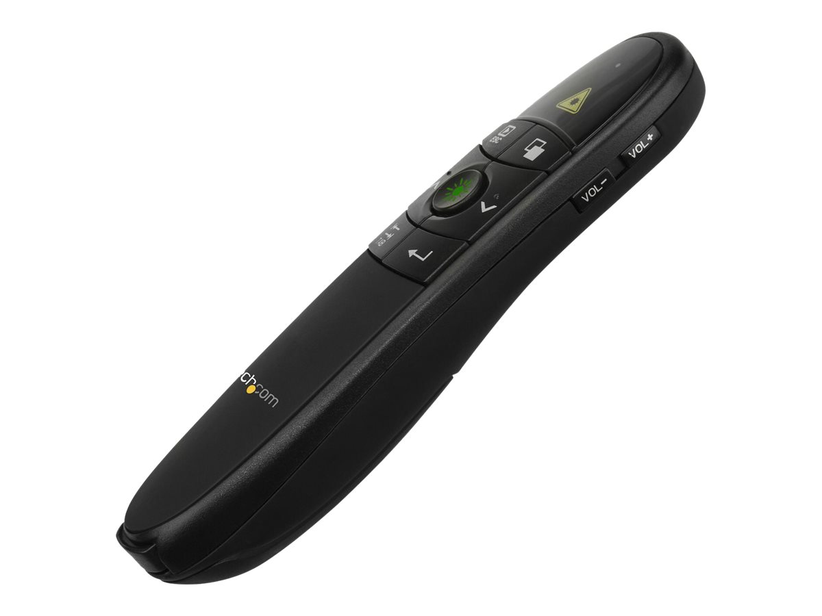 StarTech PRESREMOTEG – Télécommande de présentation sans fil avec pointeur laser vert 27 m