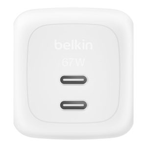 Belkin BoostCharge Pro 67 W GaN – Chargeur USB-C 2 Ports + Câble 2 m
