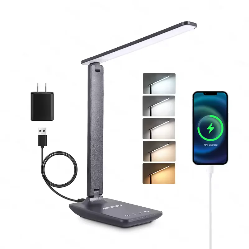 Lampe de Bureau LED Tactile – 5 Températures de Couleur & Intensité Réglable