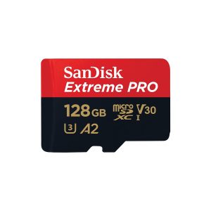 SanDisk Extreme PRO 128 Go – Carte microSDXC UHS-I U3 V30 A2