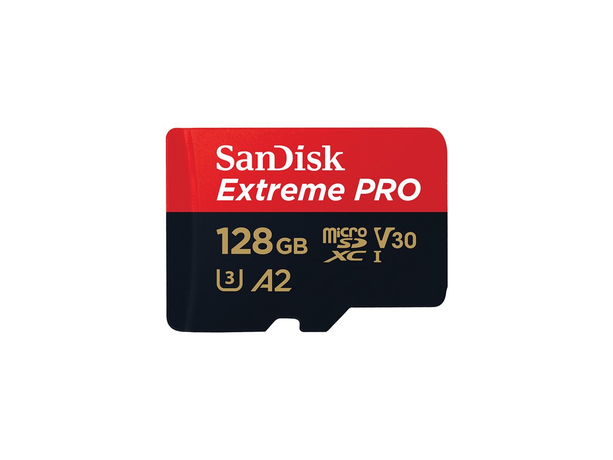 SanDisk Extreme PRO 128 Go – Carte microSDXC UHS-I U3 V30 A2