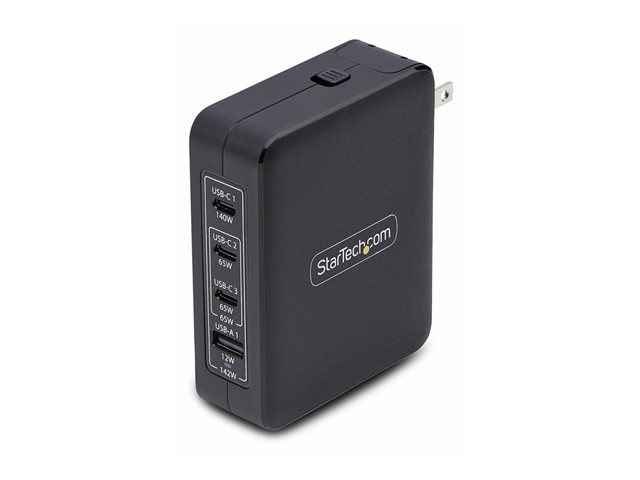 StarTech Chargeur GaN 140W USB-C – 3 USB-C + 1 USB-A, Power Delivery 3.1