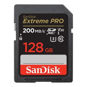 SanDisk Extreme PRO 128 Go – Carte SDXC UHS-I U3 V30