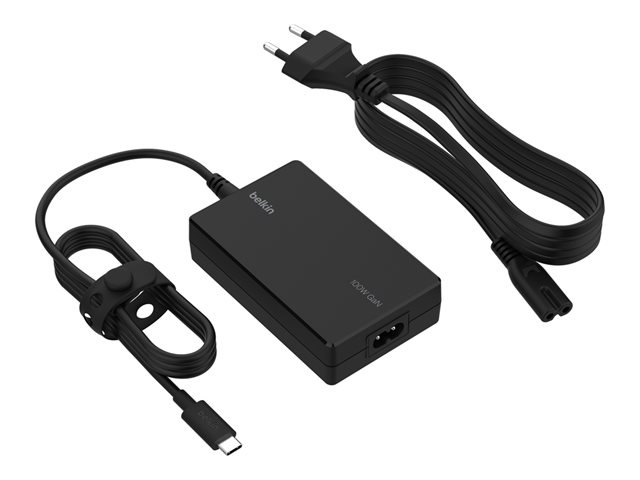 Belkin Chargeur USB-C GaN 100 W – Power Delivery pour PC Portables